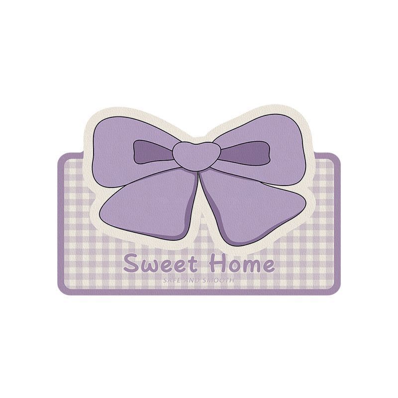 ins wind bow bathroom bathroom diatom mud floor mat living room entry carpet water absorbent non-slip foot mat