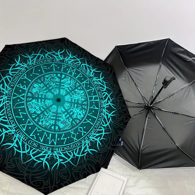 1PC Circles Symbols Umbrella-8-Rib Reinforced, Automatic Open, Lightweight & Durable, Cute Fashion Accessory for Outdoor-T179