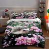 Hedgehog Among Flowers. Bedding Duvet Cover Sets Duvet Covers Pillowcases Gifts (1 * Duvet Cover 2 * Pillowcases, Without Duvet Insert)