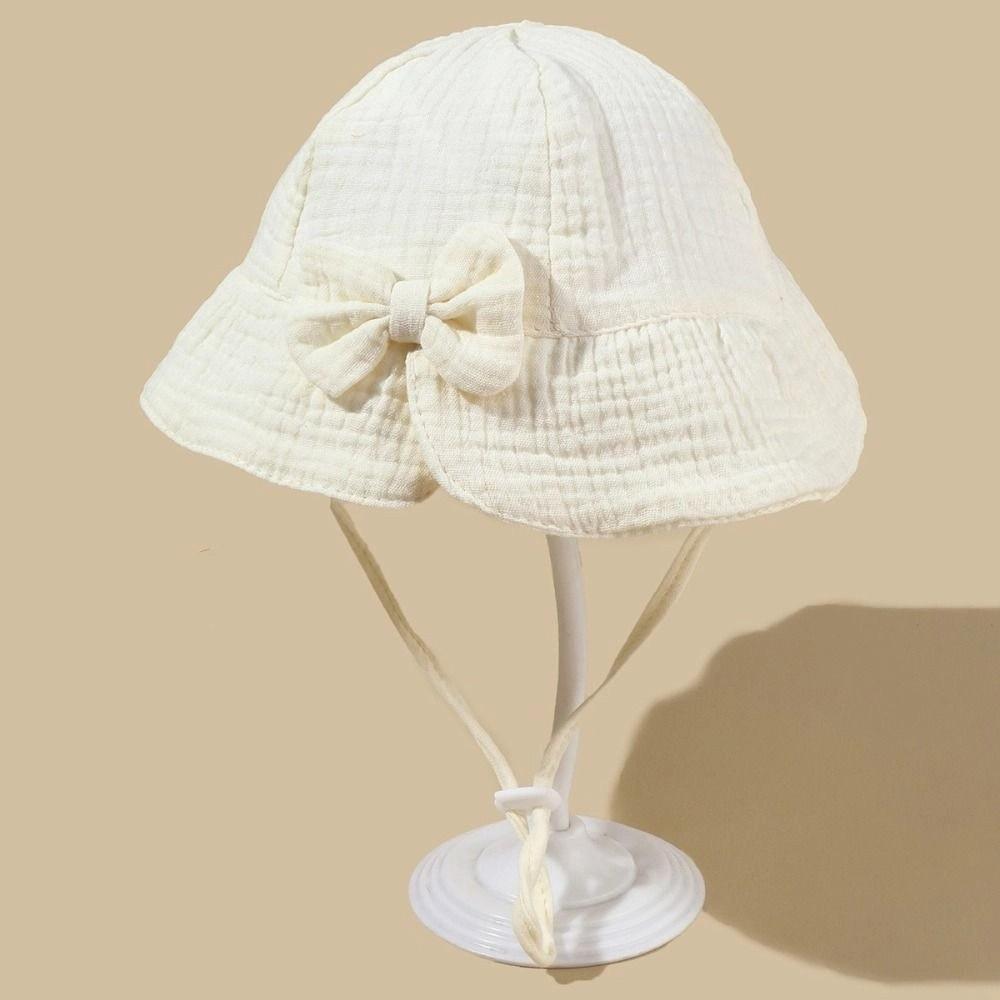 Bowknot Baby Sunhat Love Heart Infant Fisherman Hat Sweet Toddle Bucket Hat Baby