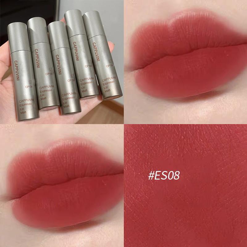 Dark Red Velvet Matte Lipstick Waterproof Long Lasting Matte Lip Glaze Lipgloss Non-Stick Cup Makeup Lip Tint Cosmetic Makeup