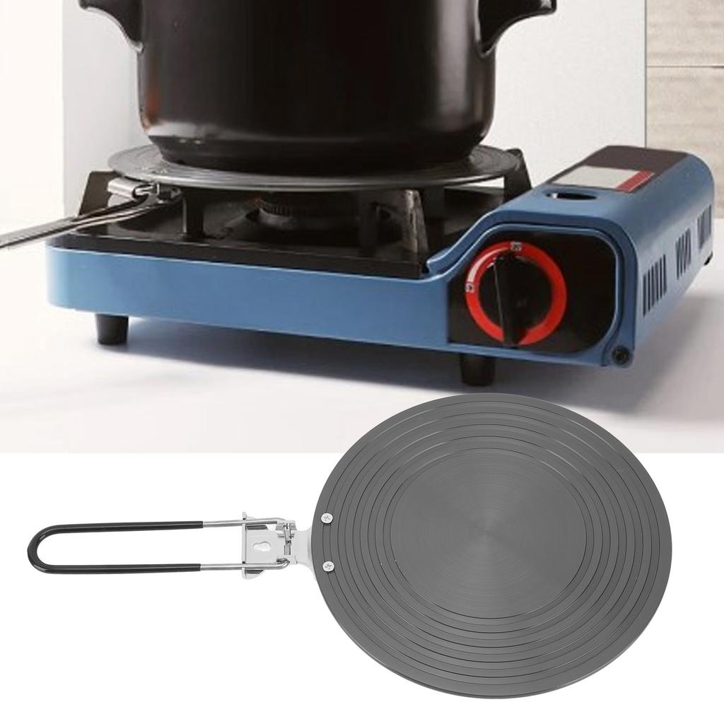 Ht Conduction Plate Aluminum Alloy Stove Top Ht Diffuser Reducer Flame Guard Simmer Plate with Detachable Handle for Kitchen