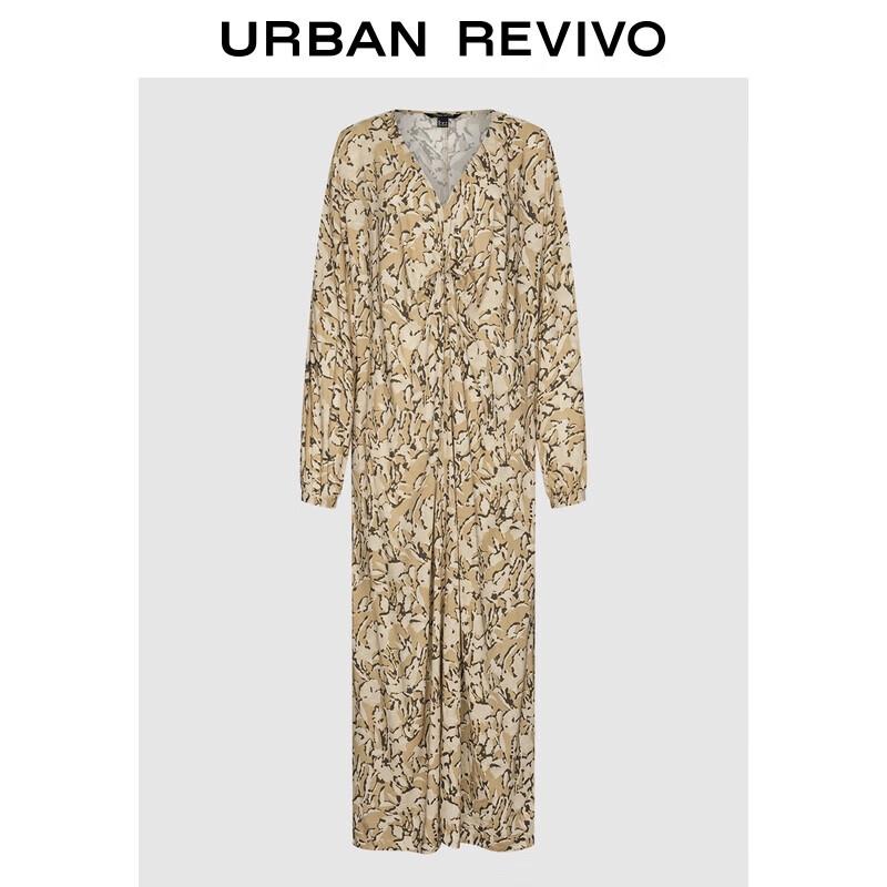 

UR 2025 Autumn Retro All-over Print Long Sleeve Dress M