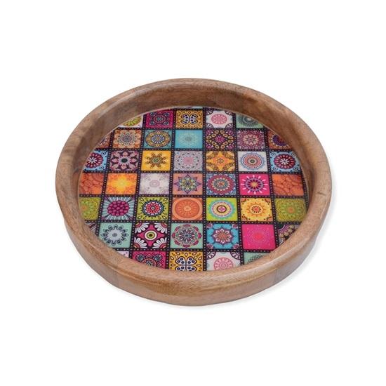 Wooden Side Table End Table Round Wooden Stool Tall Stool for Living Room, Dinning, Bed, Hotel Room 45.72 cm Height and 30.48 cm Diameter
