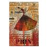 Abstract Fashion Girl In Newspaper Canvas Painting Vintage Poster and Prints Nordic Wall Art Picture for Living Room Home Decor