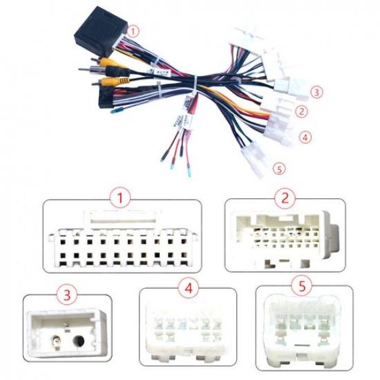 16 Pin Wire Harness Power Cable W/ Canbus Box For Toyota RAV4 Camry Corolla C-HR