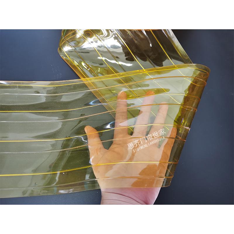 PVC Transparent Sliding Door Curtain - Windbreak, Rainproof, Household Partition