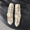 Damen Frühling und Herbst Freizeit All Match Farbstreifen Stoffmarke Bewegung in der Tube Frotteesocken