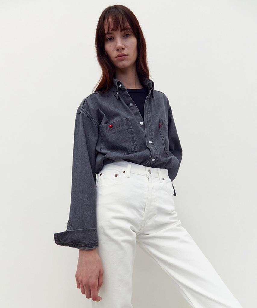 M.M.M Signature Denim Shirt_Black
