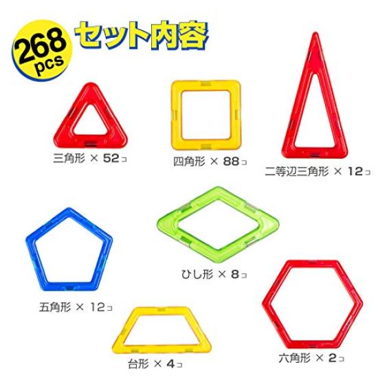 Mag Player Komplettes Teileset zum Bauen von Robotern, 268 Teile, Magnetblöcke, Anleitung und supergroßer Aufbewahrungskoffer, der von vielen Personen verwendet werden kann