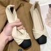 Fashion 2025 Ladies Soft Leather Slip-On Loafers Summer Shallow Cut Flat Shoes Cushioned Sole Ultra Comfortable Grandma Casual Shoes