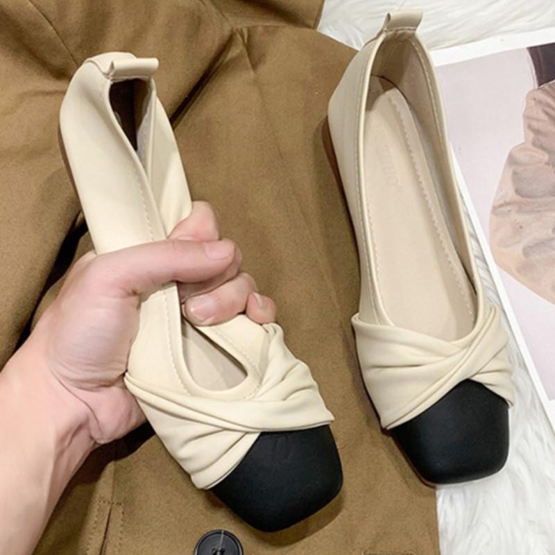 Fashion 2025 Ladies Soft Leather Slip-On Loafers Summer Shallow Cut Flat Shoes Cushioned Sole Ultra Comfortable Grandma Casual Shoes