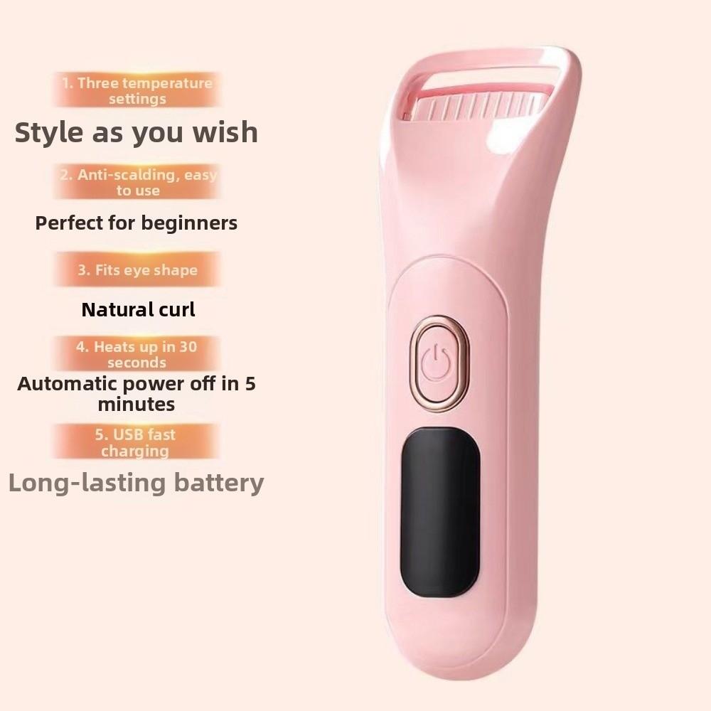 Temperature Control Heated Eyelash Curler Digital Display Eyelash Grafting Tool  Women