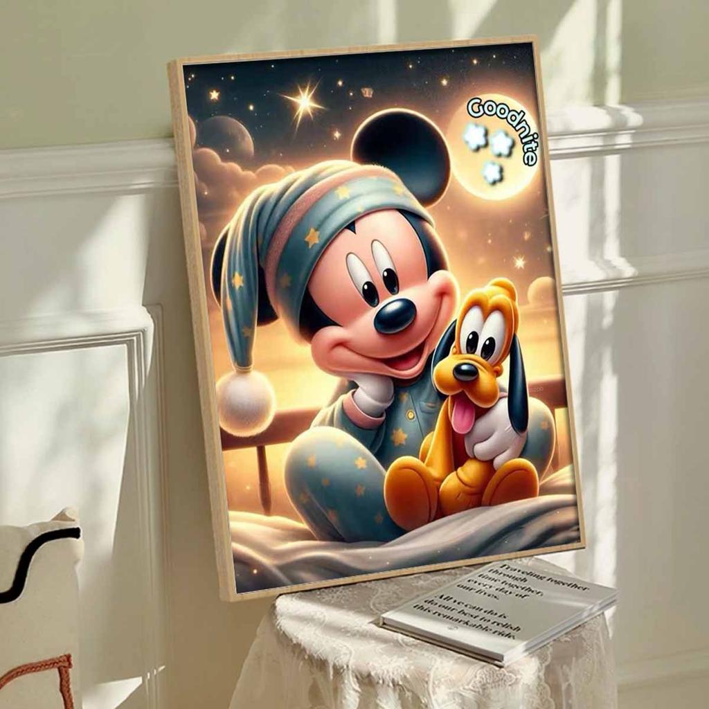 DIY Diamond Painting Mickey Mouse and The PuppyCross Stitch Kit Mosaic Art Diamond Painting Full Circle Diamond Home Decoration