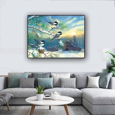 3D Diy Diamond Painting Birds On Tree Cross Stitch Picture Home Decor Gift