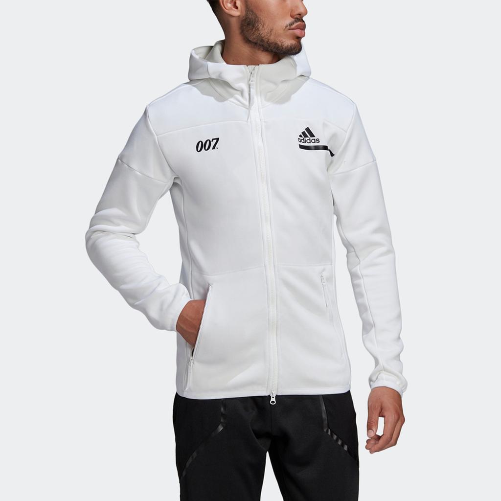 Adidas X 007 Co-Branded Solid Color Sports Long Sleeve Jacket Men Jacket White GN6812