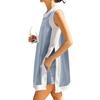 Women's Fashion Loose Sleeveless Short Skirt With Pockets And Shorts Two-Piece Set