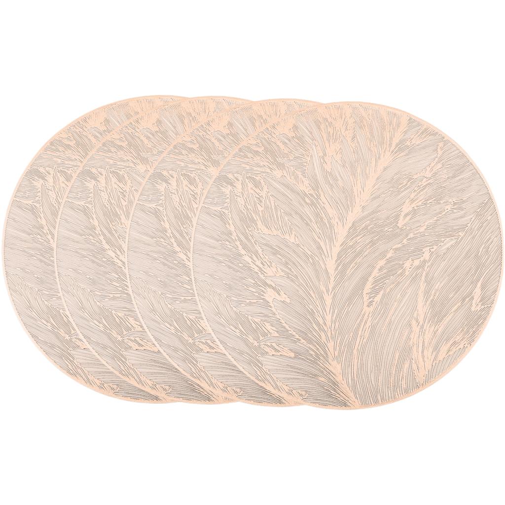 Elegant Dining Decor Heat Resistant Placemats Dining Room Decor Pressed Hot Stamping Design Protective Hot Dish Mats