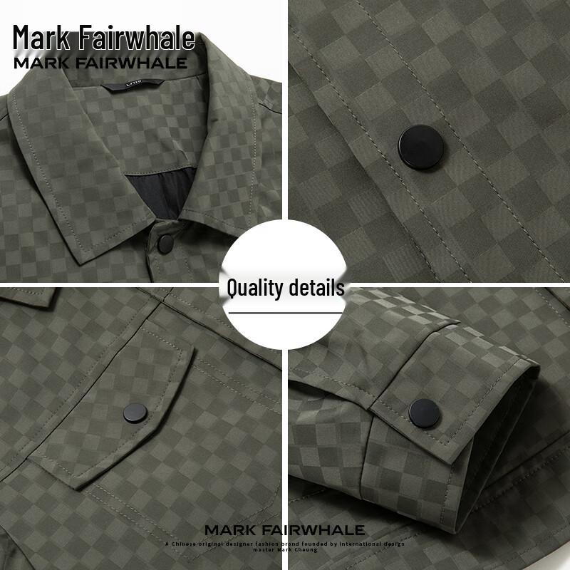 Mark Fairwhale Men's Checkered Lapel Casual Jacket