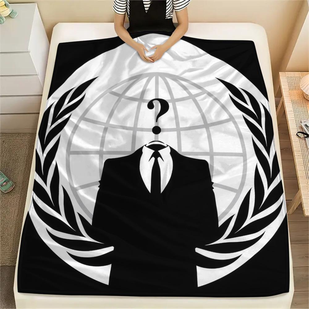 Anonymous  Print Flannel Blanket, High quality Comfortable for All Seasons, Home Decor, Warmth and Comfort