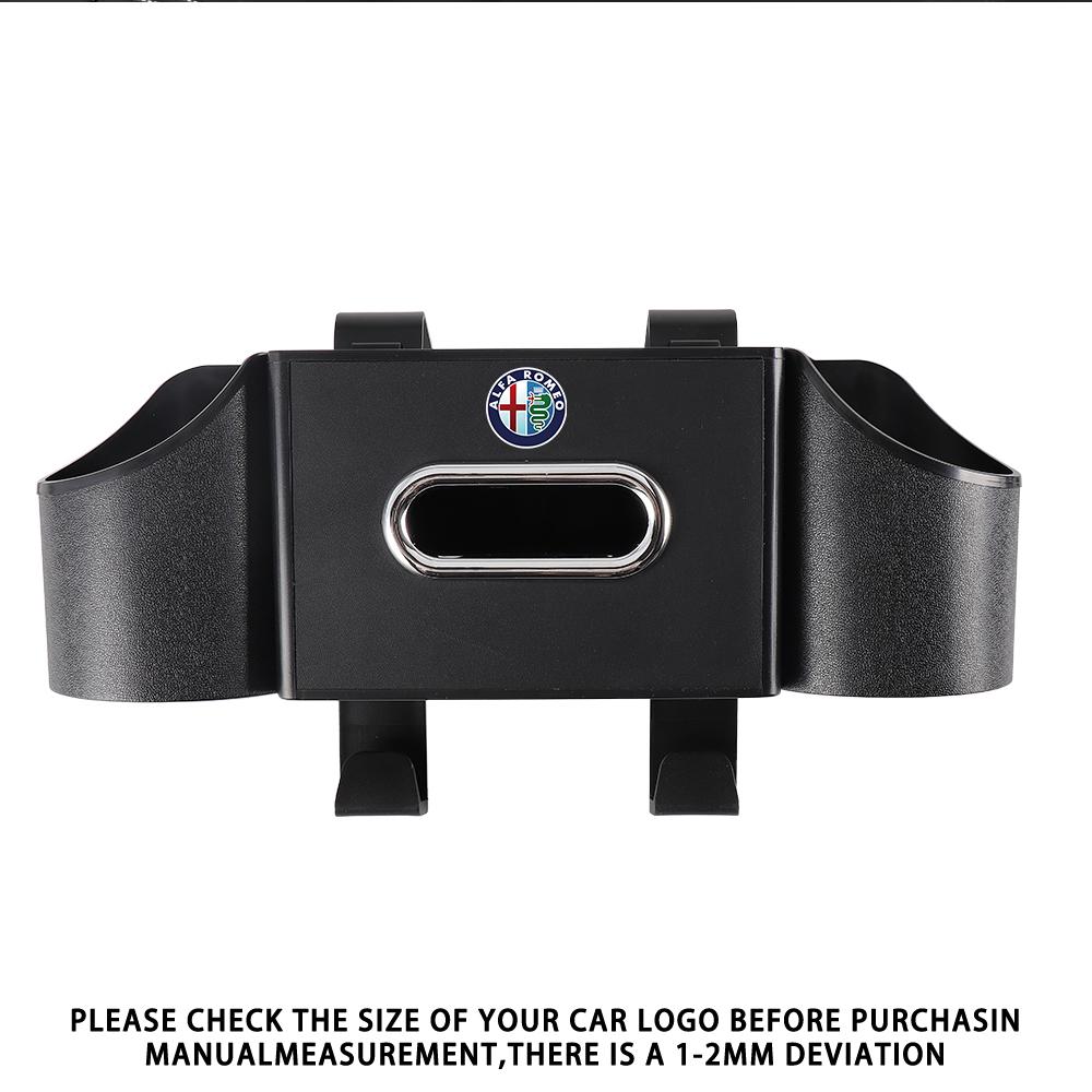 YYCE3 1PC For Alfa Romeo 159 Giulietta Mito 147 Stelvio Multifunctional Car Tissue Box Organizing Phone Holder Storage Box Accessories