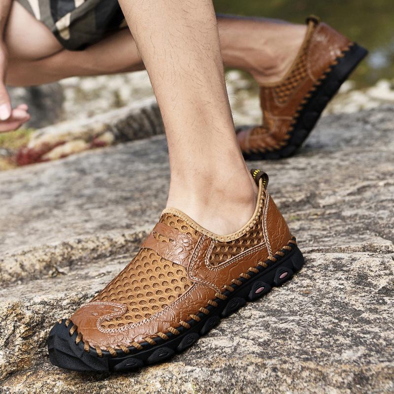 Summer Breathable New Shoes Mesh Men's Casual Shoes Mesh Shoes Slip-on Lazy Shoes