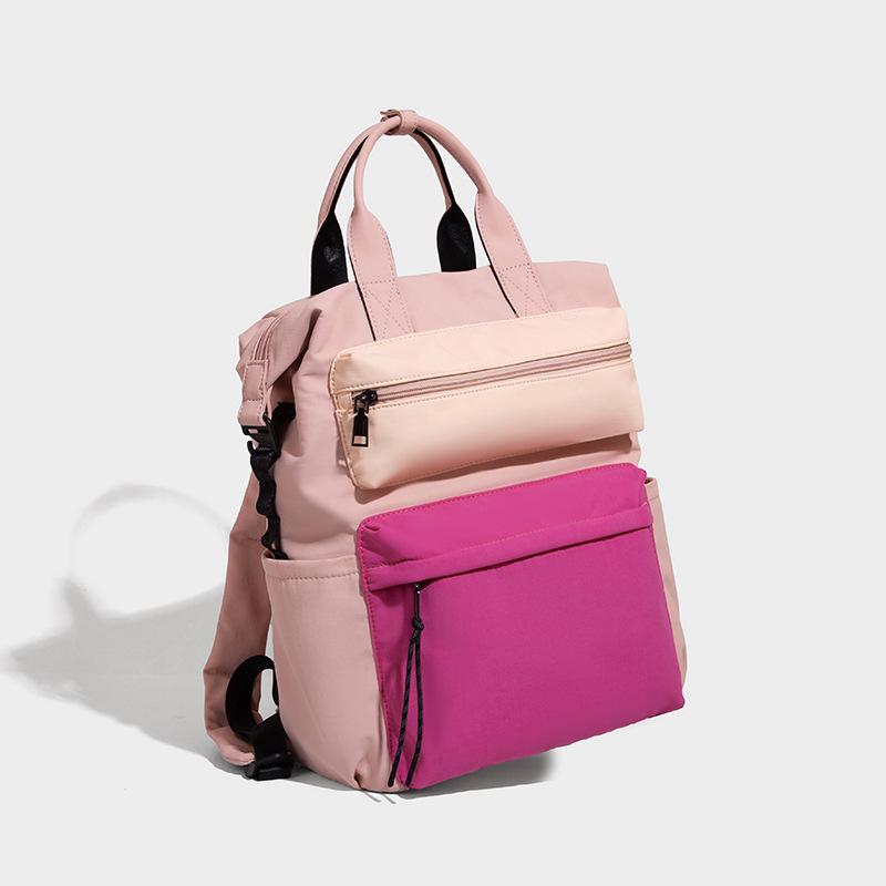 2025 New Fashion Trend Color-Block Backpack Multi-Pocket Lightweight Outdoor Fashion Travel Backpack for Men and Women