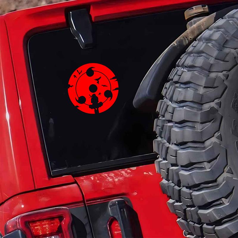 Anime Uchiha Itachi Decal, Sharingan Pattern Waterproof Sticker, Creative Fashion Accessories for Car Truck Auto Styling