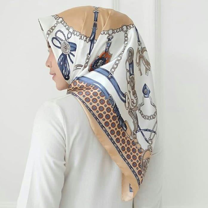 Luxury Design Silk Scarf Square Women Floral Printed Shawl Wrap Spring Summer Neckerchief Hair Band Lady Decor Foulard Bandana