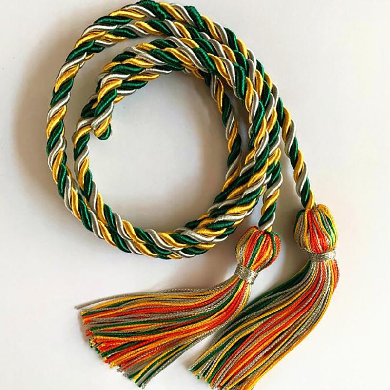 1pc Graduation Honor Cords Craft Braided Tassels Drawstring Rope Polyester Yarn Honor Cord for Graduation Students Bachelor Gown
