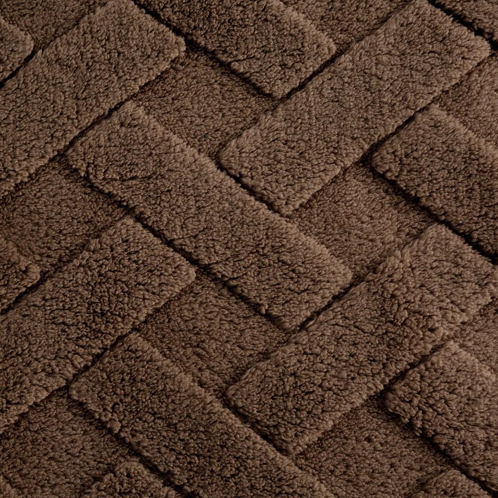 Eurofirany Blanket Cover Bedspread Flannel D91 Plaid Pattern 150X200Cm Dark Brown