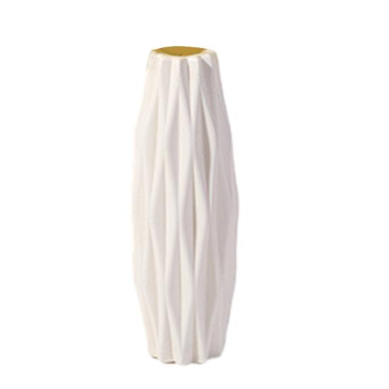

Ceramic Look Plastic Vase Nordic Boho Style Vase Modern Flower Arrangement Container for Kitchen Living Bedroom Home Decor E