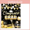 Black Gold Graduation Party Blindfold Game Poster Set With Poster Stickers For Graduation Season Celebration