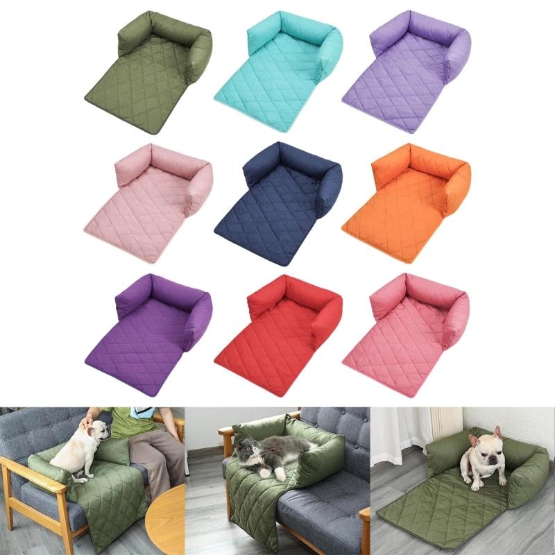 Comfortable Dog Couch Bed with Detachable Liners Removable Cover Headrest Dog Sofa Bed NonSlip Dog Bedding of All Season