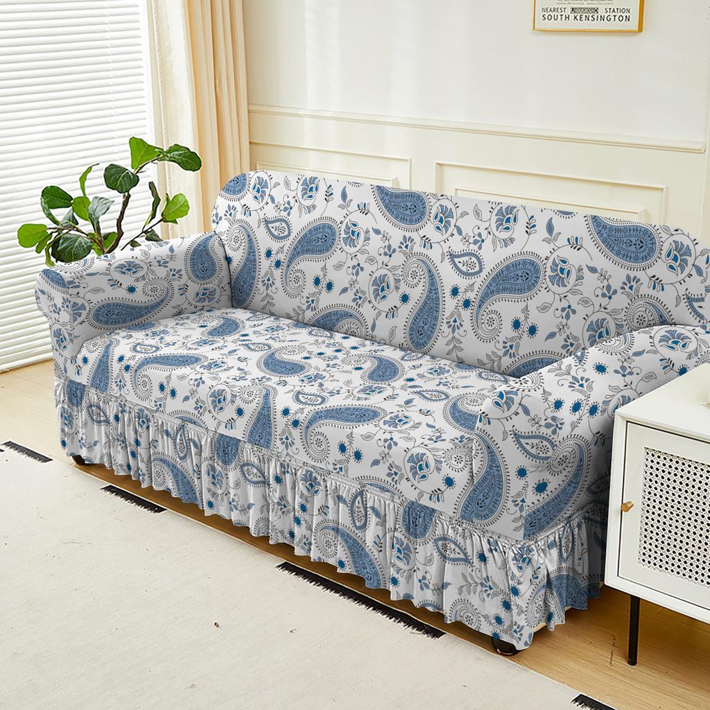 Universal All-Inclusive Elastic Sofa Cover, Four-Season Universal Sofa Cover, Nordic Style Internet Celebrity Skirt Sofa Protection