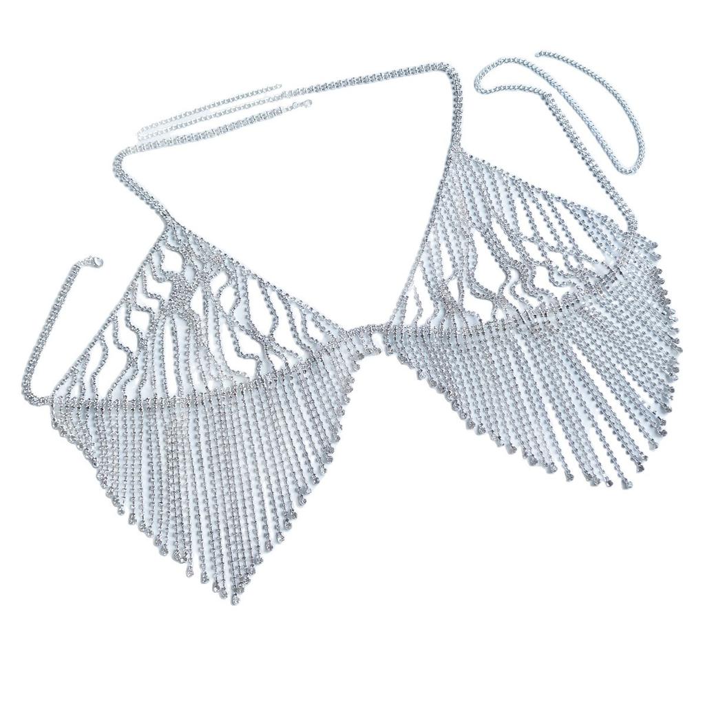 Beach Sexy Claw Chain Rhinestone Body Chain Sexy Bikini Rhinestone Chest Chain Waist Chain Accessories Women'S Body Chain