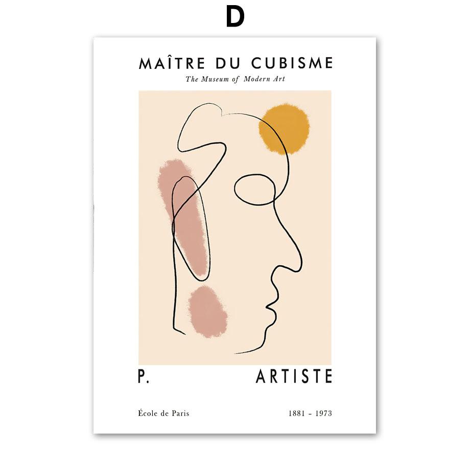 Abstrakcyjne Linie Oczu Twarz Minimalistyczne Nordyckie Plakaty I Grafiki Sztuka Ścienna Obrazy Na Płótnie Do Salonu Dekoracja Domu