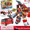 Kabo Car God: Rescue League Transformer Firefighting & Medical Robot Toy Set for Boys