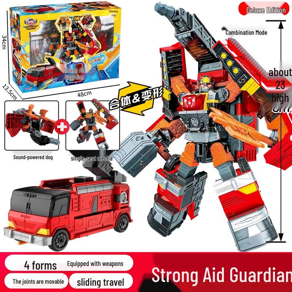 Kabo Car God: Rescue League Transformer Firefighting & Medical Robot Toy Set for Boys