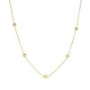 Gold Zircon Station Necklace Dainty Choker For Women