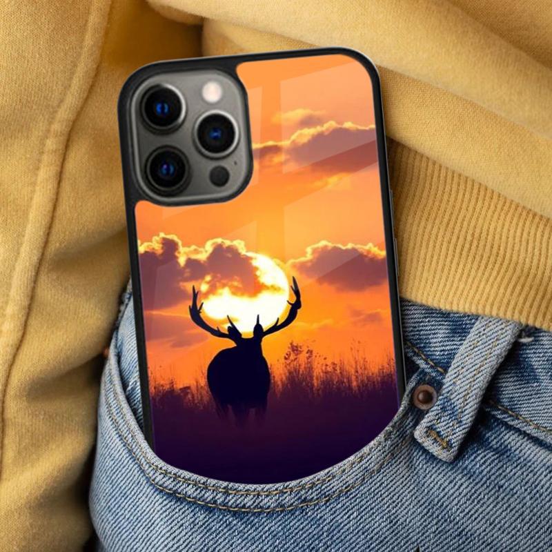 Deer Hunting Animal Soft Phone Case for iPhone 17 Air 16e Pro Max 15 Pro 13 14 Plus 11 12 MagSafe Magnetic Coque