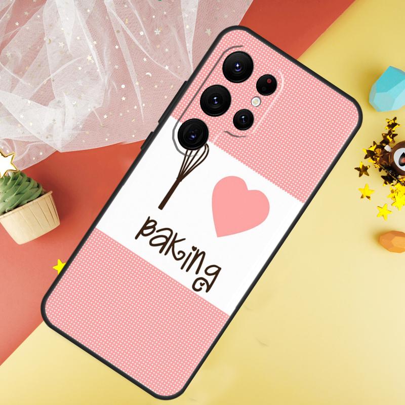 Love Baking Chef Knife Phone Case For Samsung Galaxy S26 S25 Ultra S23 S21 S20 S22 S24 FE S10 Plus Cover Coque