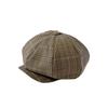 25 Early Autumn New Hat Style Pattern Octagonal Hat Fashion Plaid Octagonal Hat Children