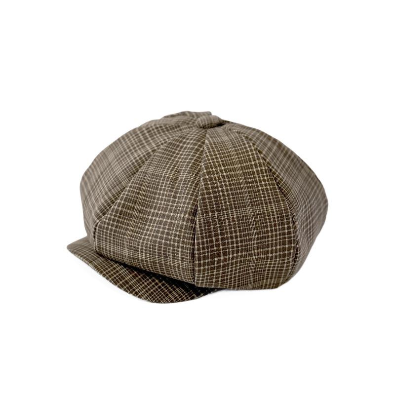 25 Early Autumn New Hat Style Pattern Octagonal Hat Fashion Plaid Octagonal Hat Children