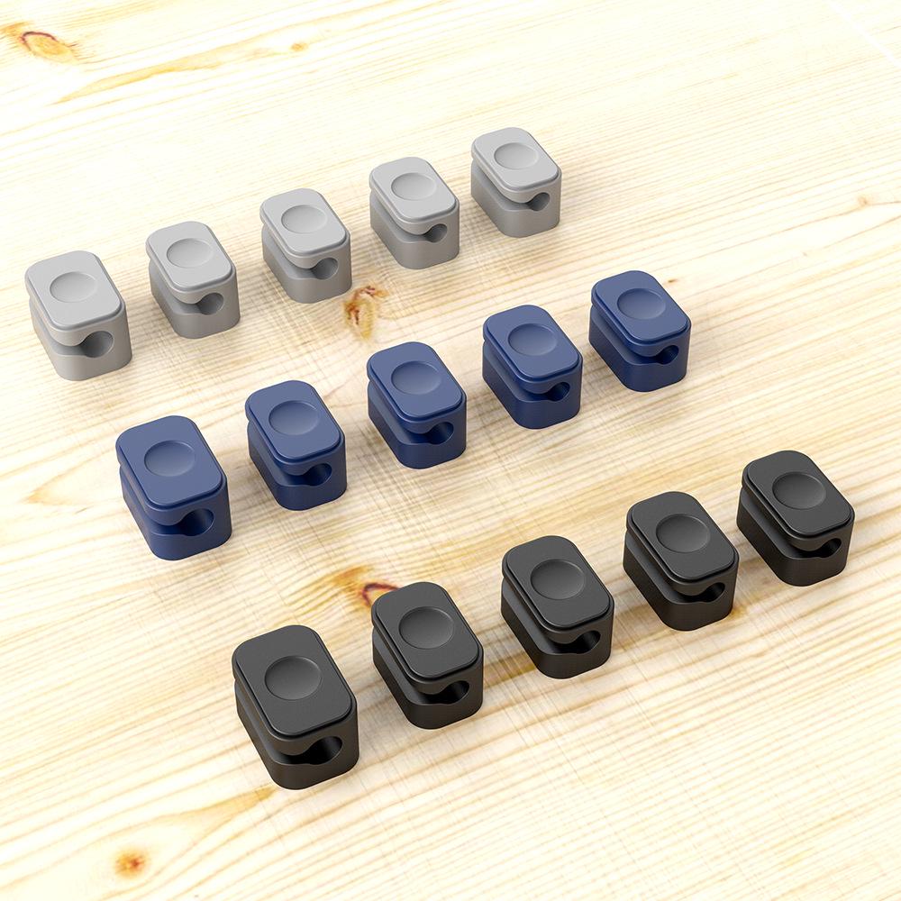 Silicone Magnetic Cable Organizer Set - Multi-Slot Desktop Cable Holder