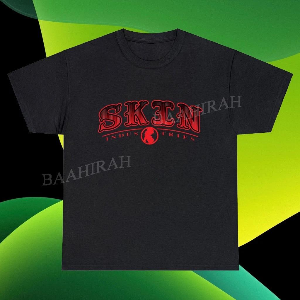 

New Skin Industries Logo American Funny T shirt Size S to 5XL L