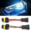 Pair H11 Male To 9005/9006 Female Adapter Headlight Fog Light Universal Plug and Play 12V‑24V