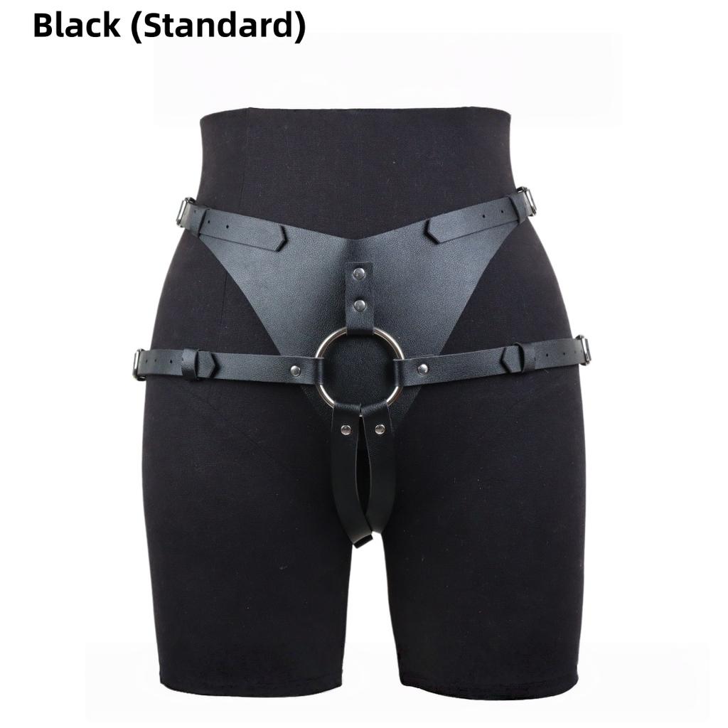 Wearable Strap On Dildo Harness Pants PU Leather Adjustable Pegging Harness Belt BDSM Bondage Underwear Sex Toy for Women Men
