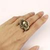 Skeleton Ghost Head Anime Series Ring Watch, Student Fire Head Same Style Retro, Small and Popular, Time Checking Ring Watch