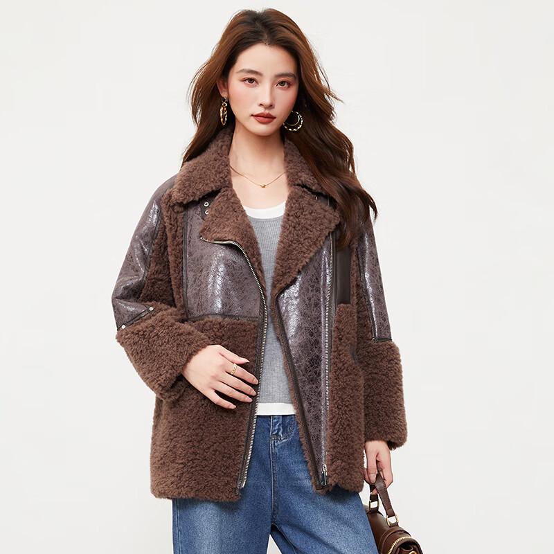 KAISER Women's Luxury Shearling Wool Coat